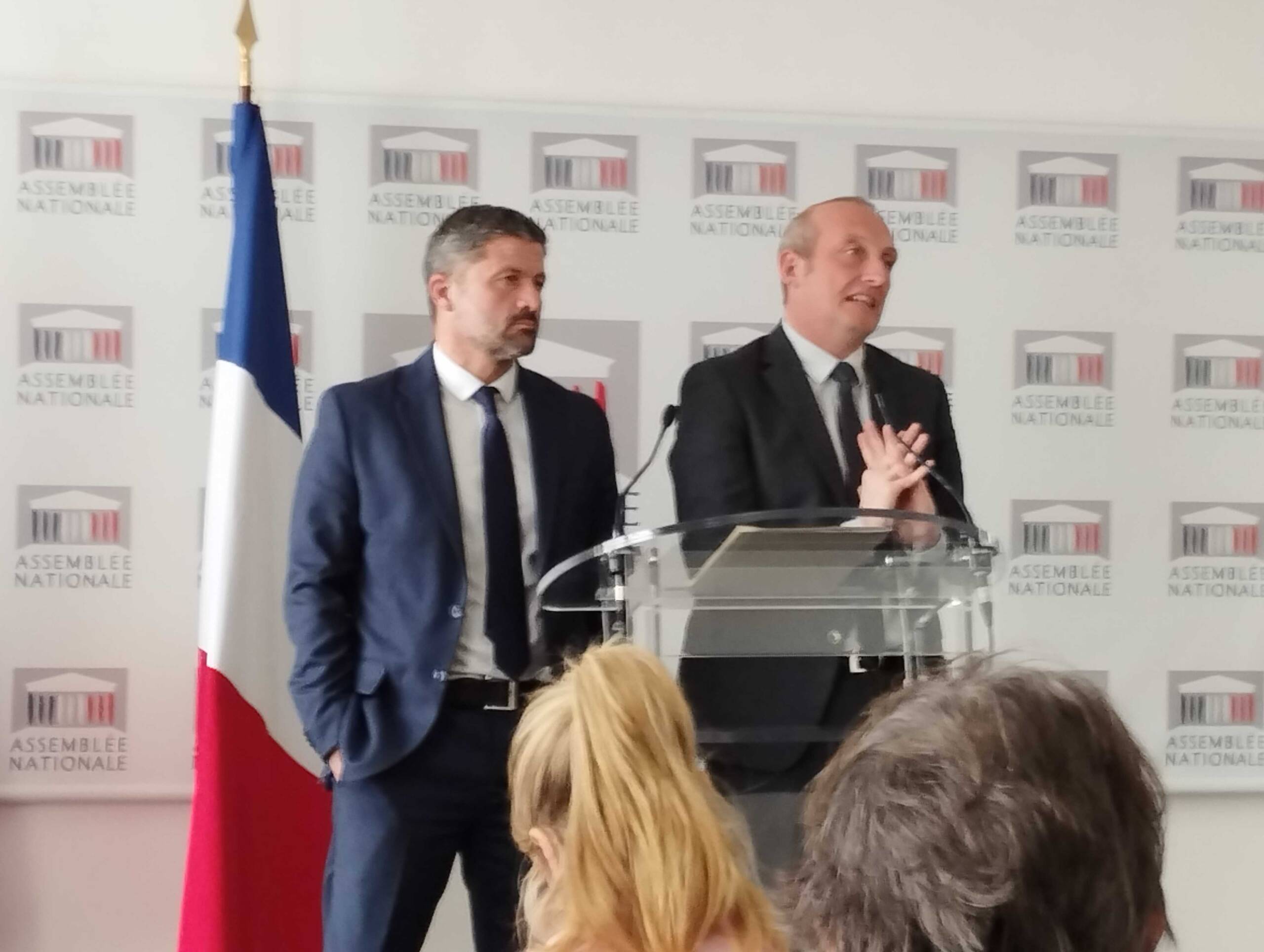 Le député de Haute-Corse Jean-Félix Acquaviva, président de cette commission et le député Laurent Marcangeli (Horizons)