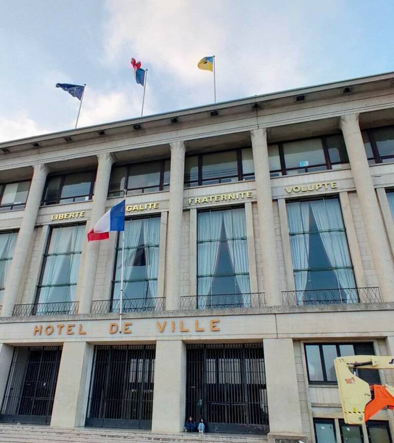mairie du Havre Liberté Fraternité Volupté