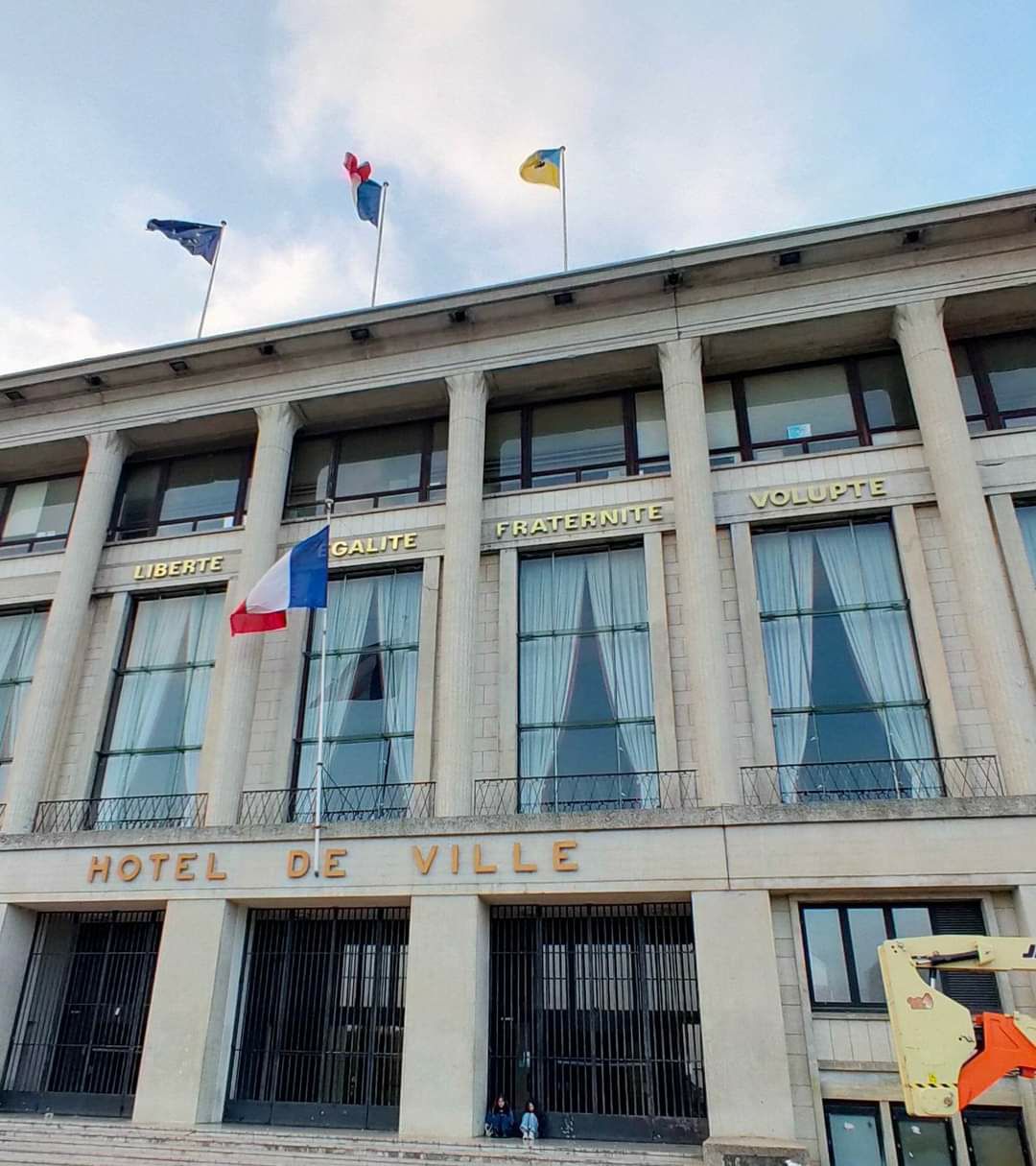 mairie du Havre Liberté Fraternité Volupté