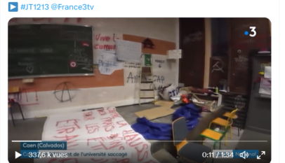 université de Caen saccage blocages étudiants