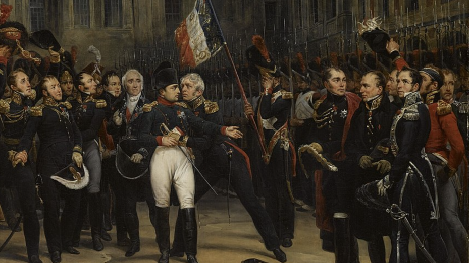 Les adieux de Napoléon (détail), par Antoine-Alphonse Monfort. @ Wikipedia