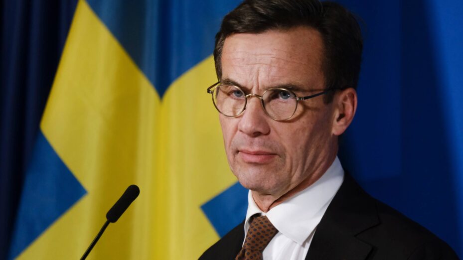 Sweden's,Prime,Minister,Ulf,Kristersson,Gives,A,Press,Conference,In