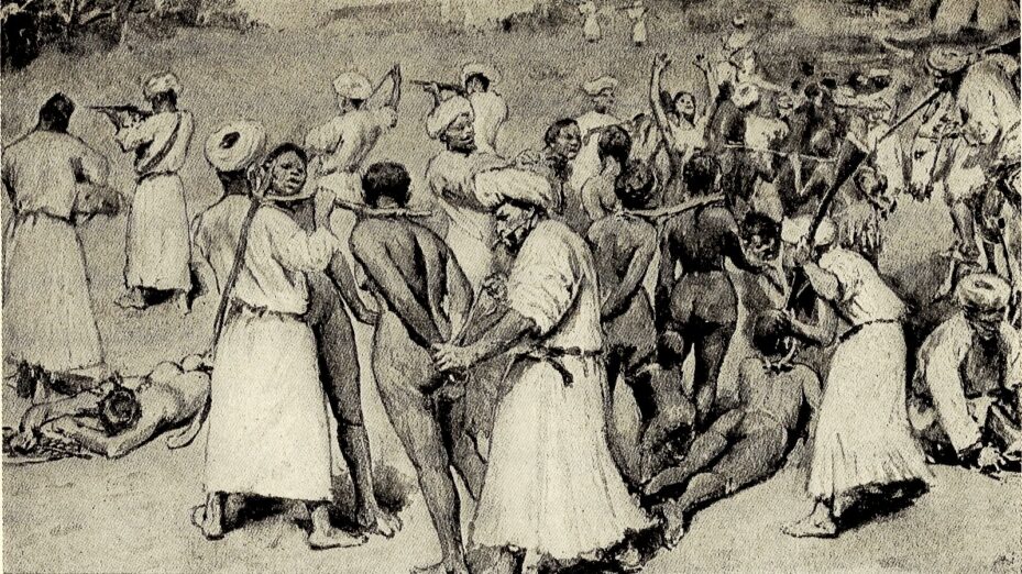 Esclavage au Sud Soudan, XIXe siècle. © Wikipedia