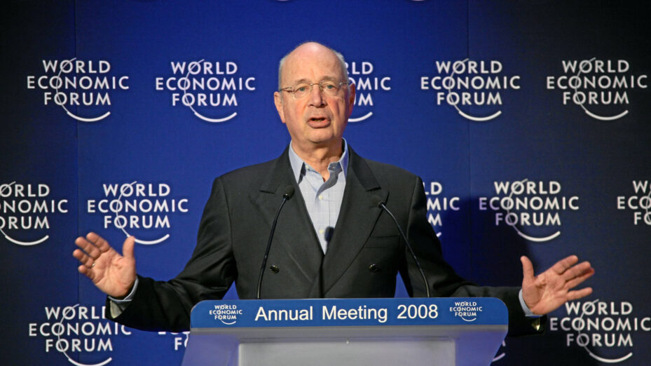 DAVOS/SWITZERLAND, 27JAN08 - Klaus Schwab, Founder and Executive Chairman, World Economic Forum addresses the audience during the session 'Message from Davos: Believing in the Future' at the Annual Meeting 2008 of the World Economic Forum in Davos, Switzerland, January 27, 2008. 

Copyright by World Economic Forum    swiss-image.ch/Photo by Remy Steinegger

+++No resale, no archive+++