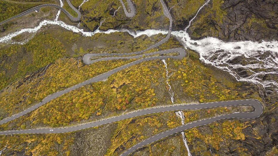 drone-view-aerial-view-road-water