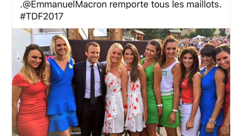 Macron hotesse tour de france