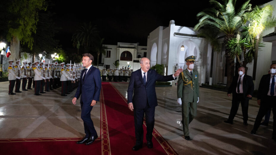 Presidents Macron And Tebboune Leave The Presidential Palace - Algiers, Algeria - 25 Aug 2022