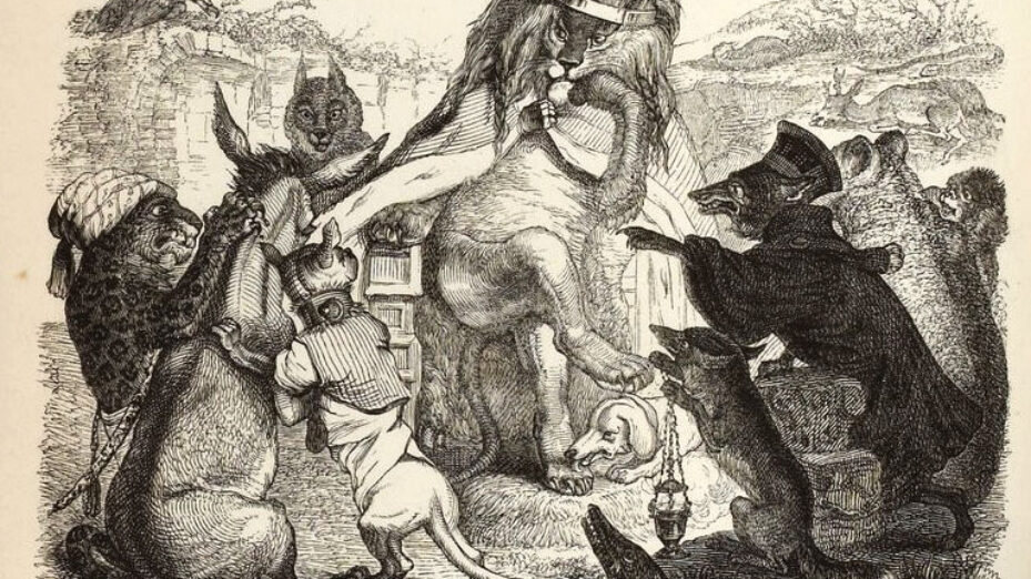 Grandville_-_Fables_de_La_Fontaine_-_07-01_._Les_Animaux_malades_de_la_peste Grandville_-_Fables_de_La_Fontaine_-_07-01_._Les_Animaux_malades_de_la_peste