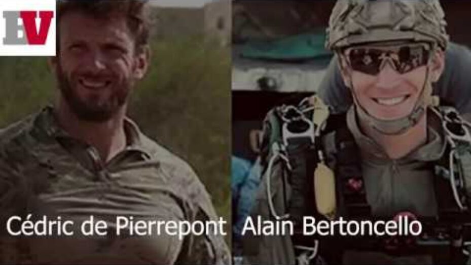 Hommage ce matin aux commandos Cédric de Pierrepont et Alain Bertoncello