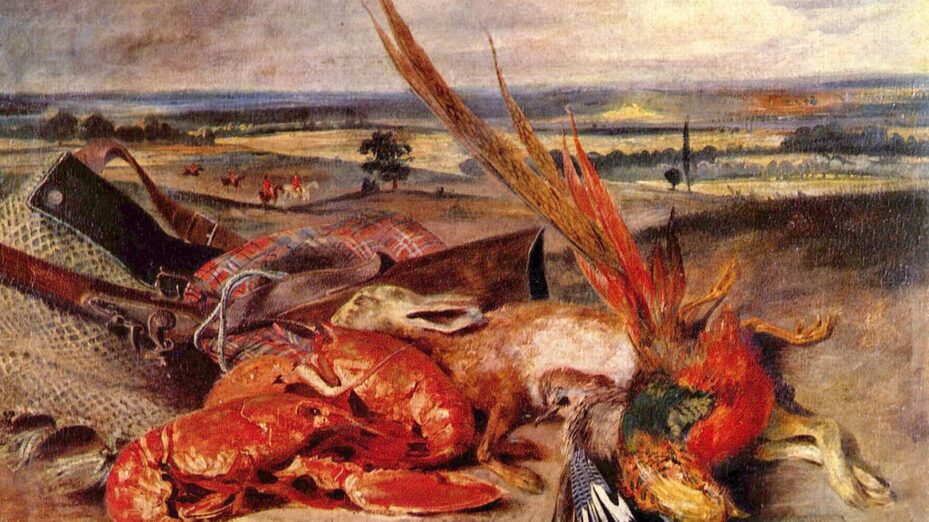 "Nature morte aux homards", Eugène Delacroix