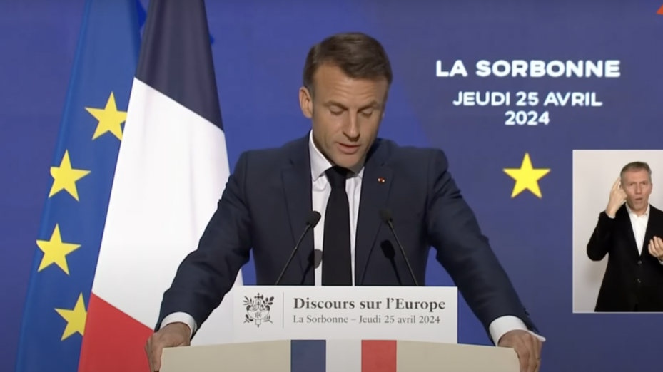 Macron Sorbonne capture d'écran