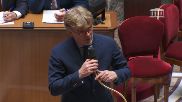 Le ministre de l'agriculture Marc Fesneau dans l'hémicycle pour le vote de la loi agricole mardi 28 mai.
