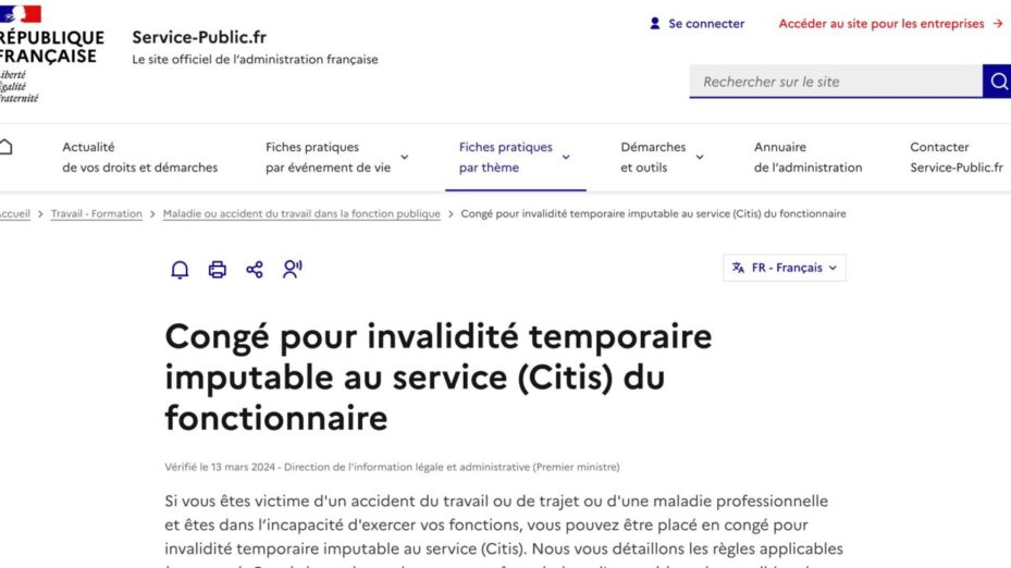 Capture écran site service-public.fr