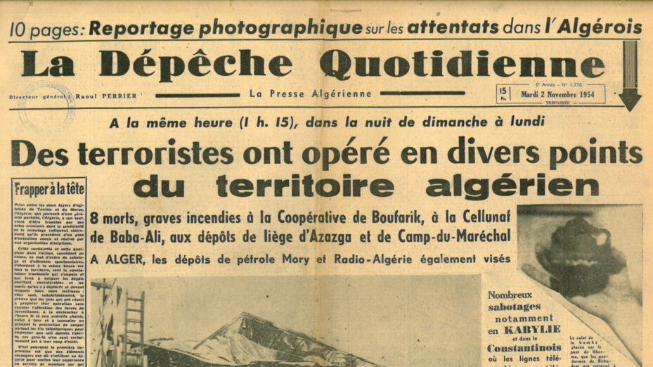 Toussaint rouge Algérie 1954