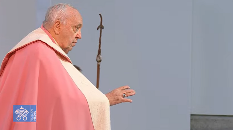 pape françois en corse Capture d'écran Vatican News
