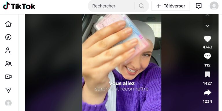 Capture écran Titres Français sur TikTok