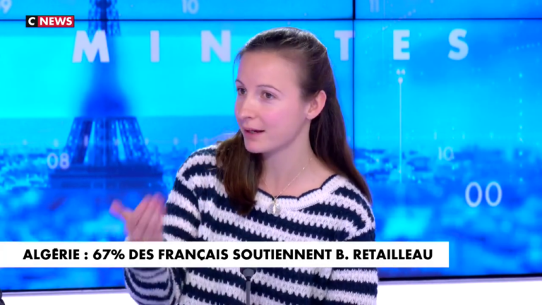 Clémence de Longraye sur le plateau de CNews