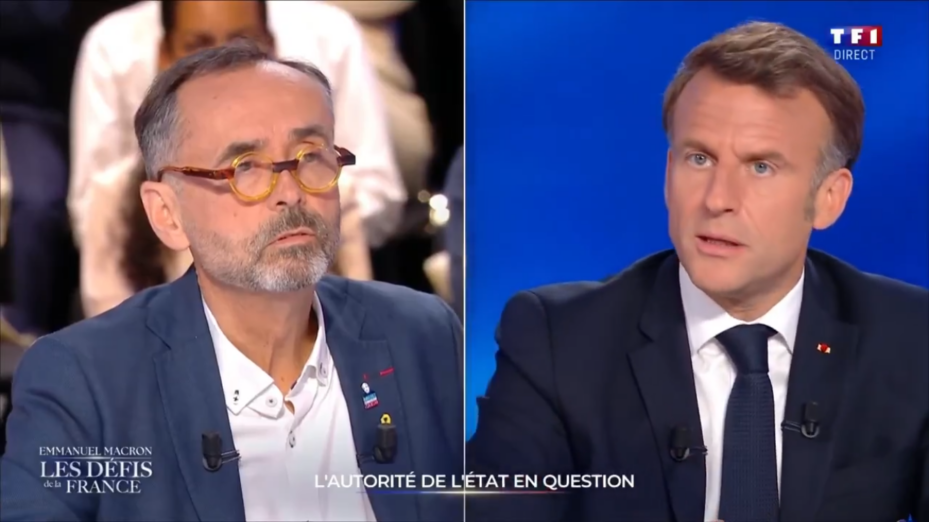 Macron Ménard © Capture écran TF1