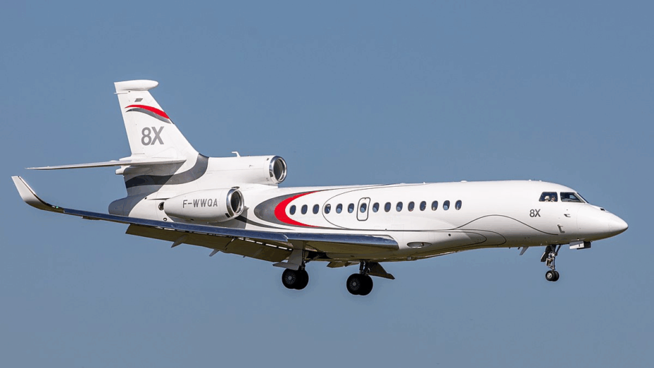 Dassault Salon du Bourget 2019 Dassault Falcon 8X at Paris Air Show 2019
Matti Blume, CC BY-SA 4.0 , via Wikimedia Commons