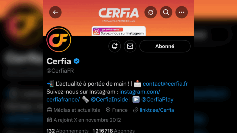 Cerfia Capture d'écran.