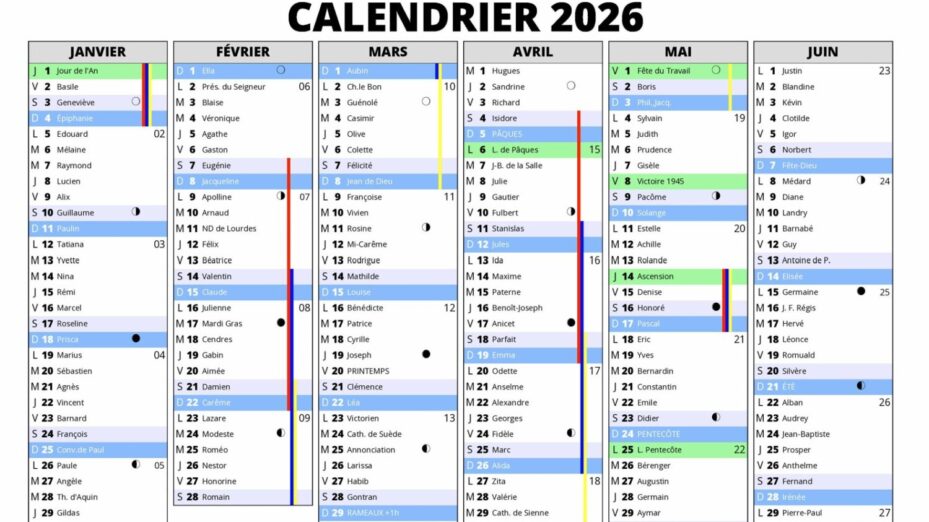 CALENDRIER 2026 CALENDRIER 2026