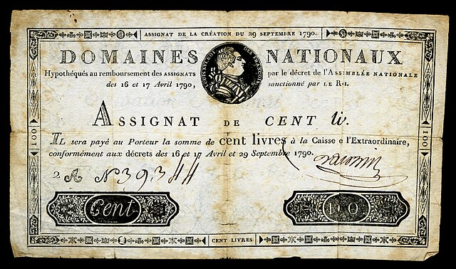 monnaie histoire assignat