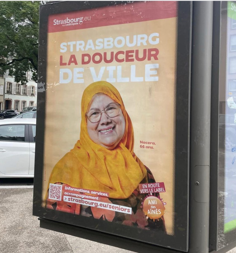 affiche Strasbourg femme voilée