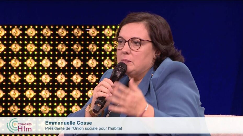 Emmanuelle Cosse, présidente de l'USH. Capture écran Union sociale pour l'habitat