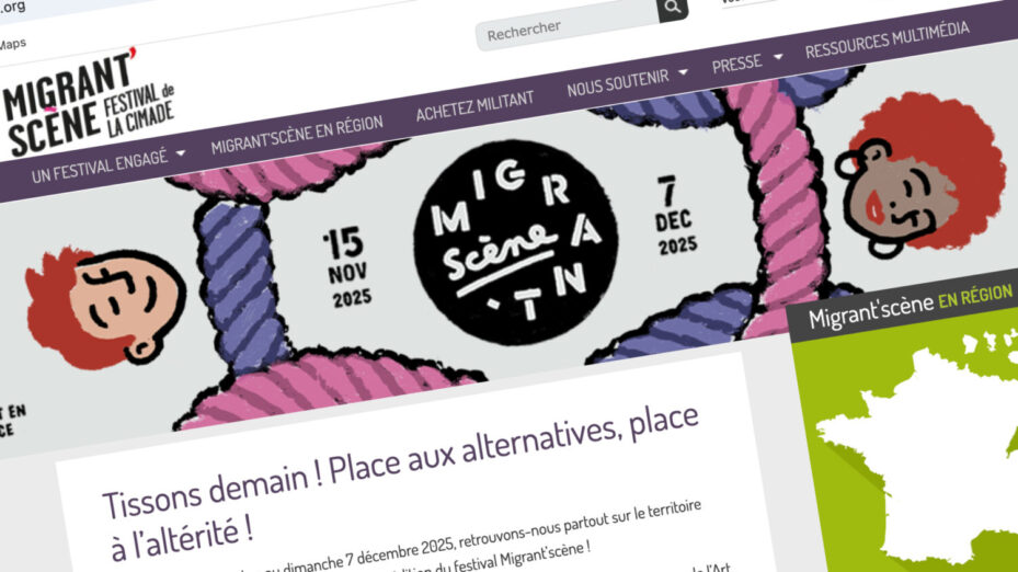 Capture d’écran du site https://www.migrantscene.org/