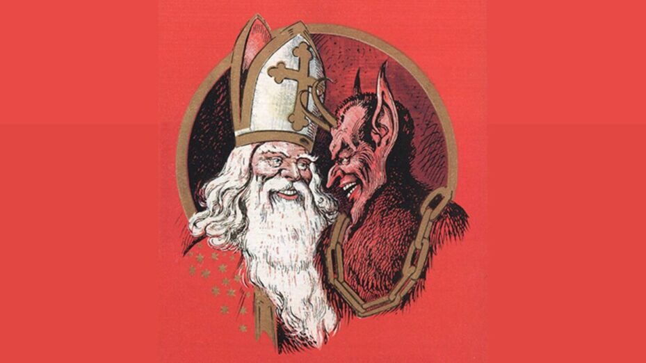 Saint Nicolas et le Krampus (Autriche, début 1900).
