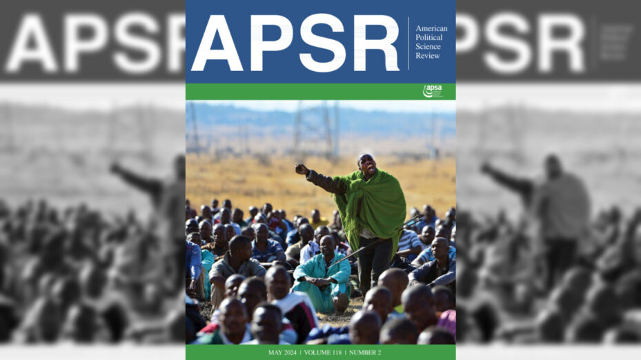 Une couverture de l'American Political Science Review, mai 2024.