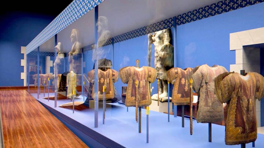 La restauration du Palais du Tau à Reims, futur Musée des Sacres. Capture d'écran Centre des monuments nationaux.