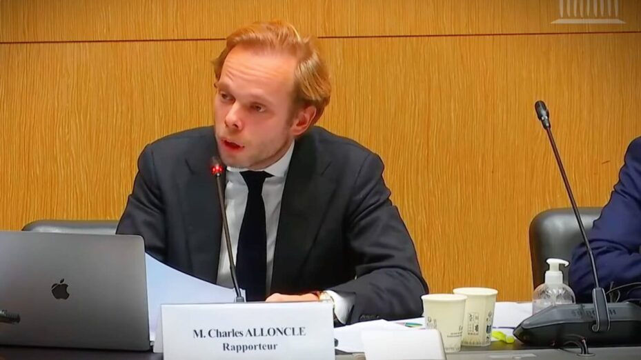 Charles Alloncle. Capture d'écran Public Sénat.