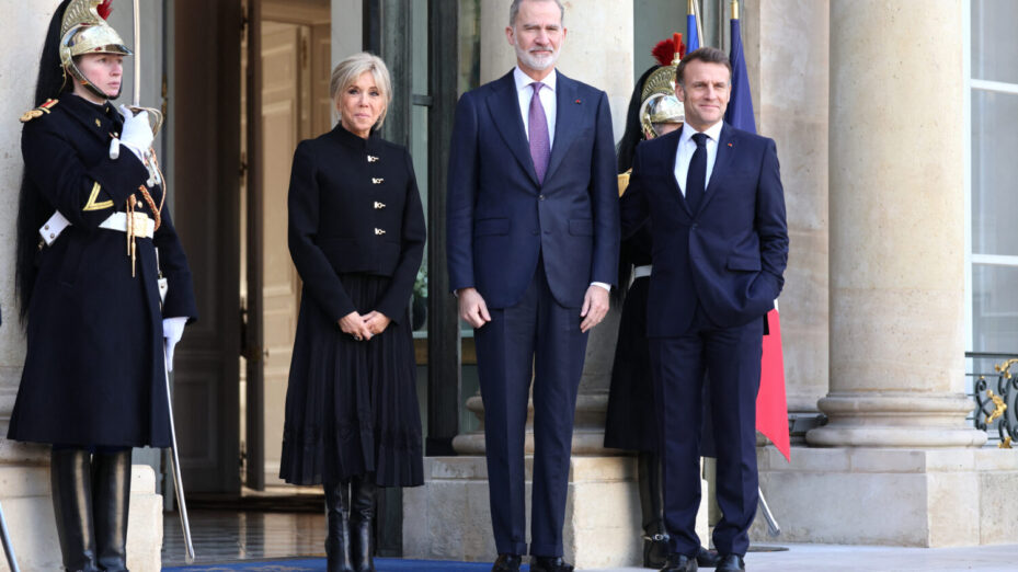 ne pas réutiliser cette image AFP visite Versailles roi d'Espagne