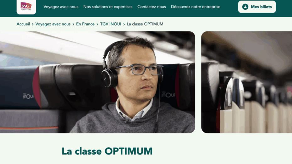 SNCF OPTIMUM Capture écran SNCF