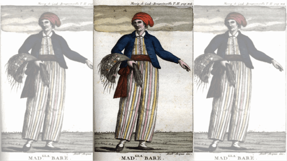 Par Cristoforo Dall'Acqua — http://www.tahiti-infos.com/Jeanne-Baret-un-garcon-fut-la-1re-vahine-popa-a-a-Tahiti_a143451.html, Domaine public, https://commons.wikimedia.org/w/index.php?curid=56565756