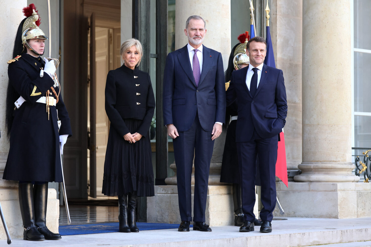 ne pas réutiliser cette image AFP visite Versailles roi d'Espagne
