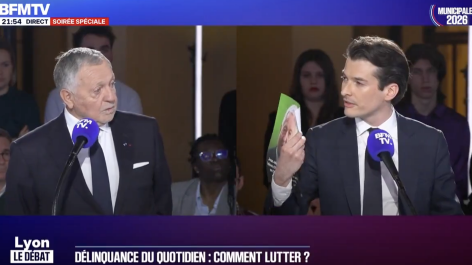 Capture BFMTV / Débat municipales Lyon 2026