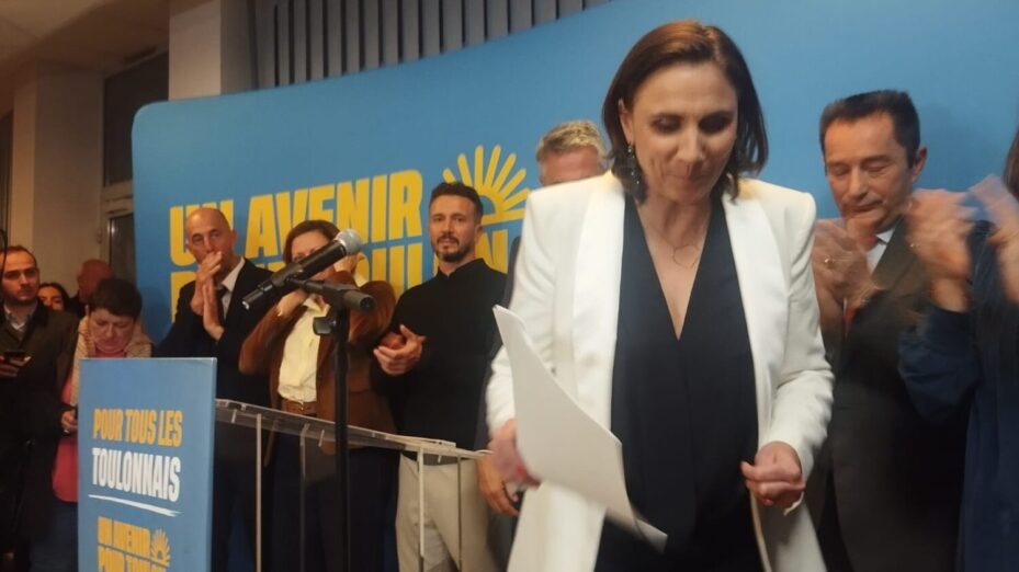 Laure Lavalette à son QG, le soir du 22 mars 2026