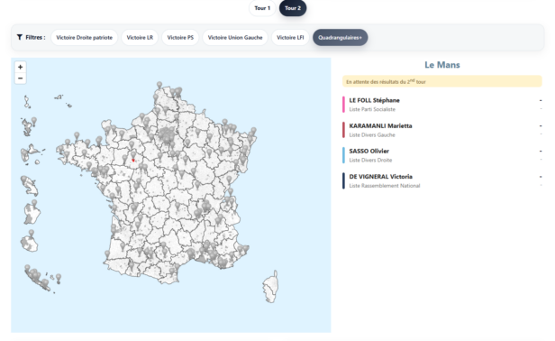 Carte interactive du second tour des municipales 2026