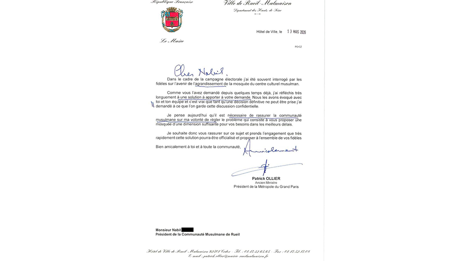 Courrier de Patrick Ollier