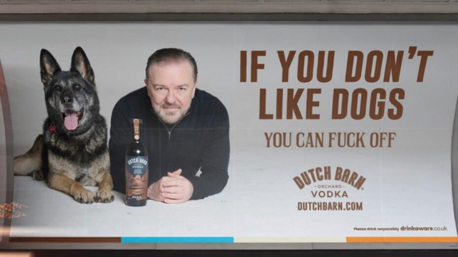 La réponse de Ricky Gervais est sans ambiguïté : « Si tu n’aimes pas les chiens, va te faire foutre. » (Compte X @rickygervais)