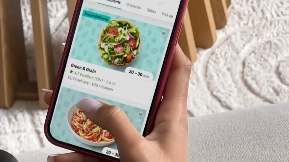 Capture d'écran Deliveroo