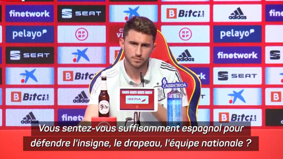 Le footballeur Aymeric Laporte, né et formé en France, aujourd'hui espagnol et sélectionné dans l'équipe nationale d'Espagne. Capture d'écran Orange.