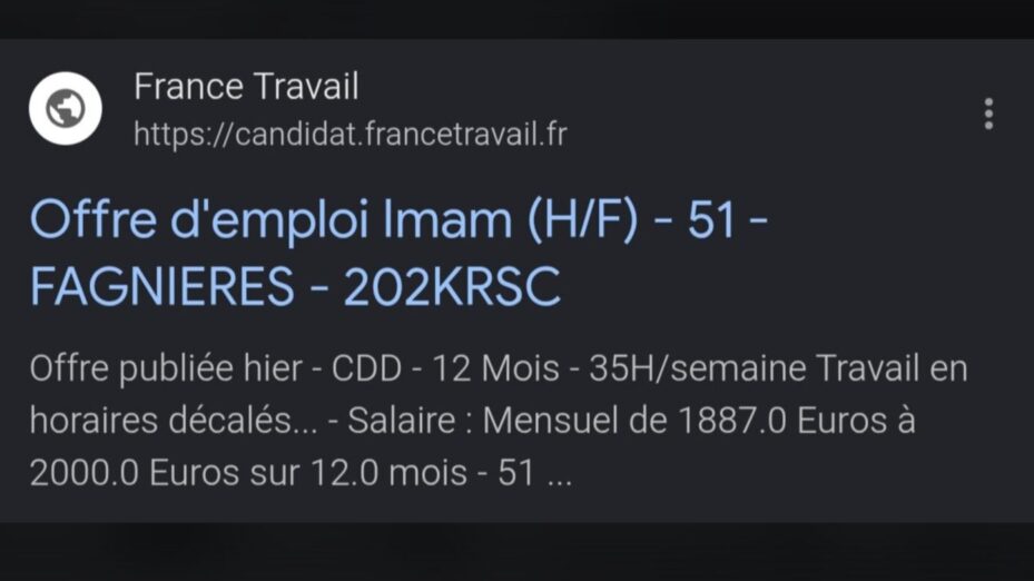 Capture d'écran FB
