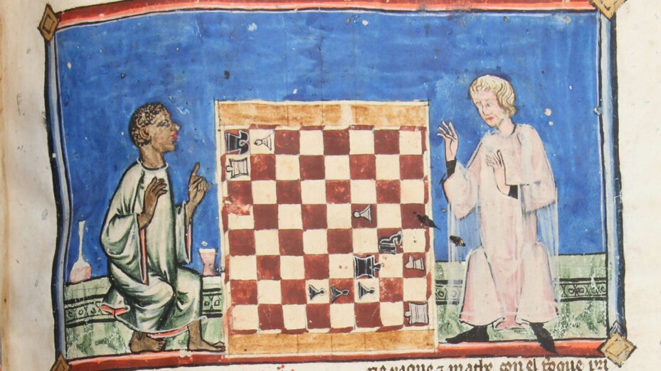 Illustration tirée du « Livre sur les échecs, les dés et les jeux de table » (1283), © Real Biblioteca del Monasterio, Patrimonio Nacional