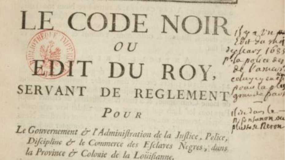 La France abroge le Code noir, remontant à 1685 - Boulevard Voltaire