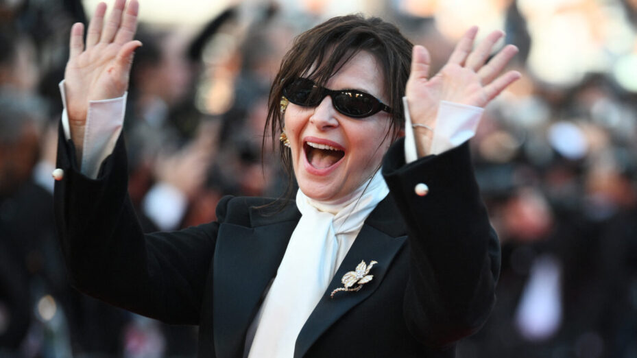 Juliette Binoche arrives for the screening of the film "Amarga Navidad" (Bitter Christmas) at the 79th edition of the Cannes Film Festival in Cannes, southern France on May 19, 2026. (Photo by Olivier CHASSIGNOLE / AFP)