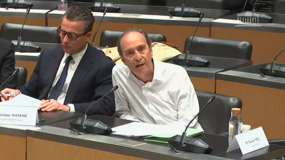 Xavier Niel à l'Assemblée nationale, le 2 avril 2026