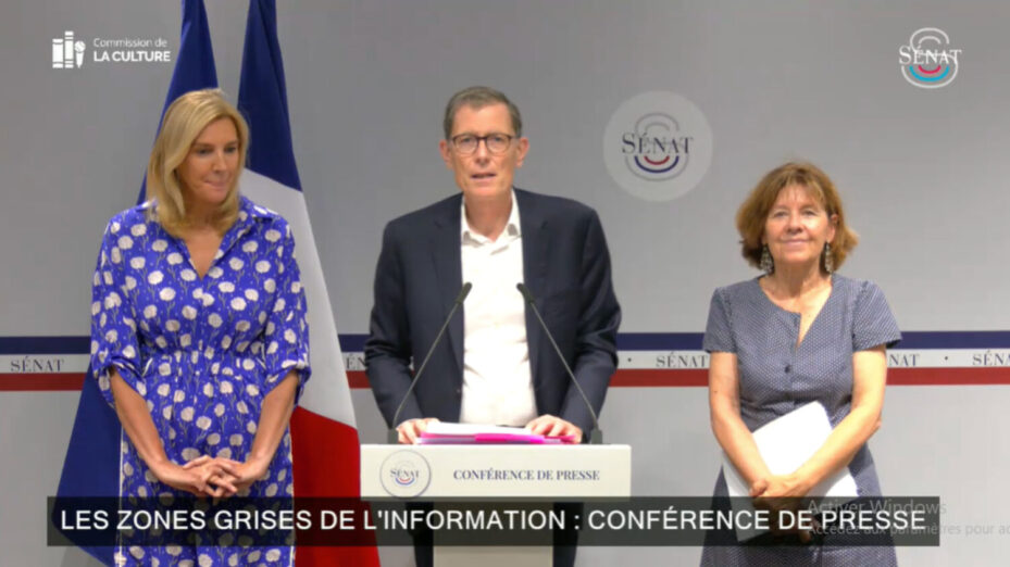 Capture d'écran Sénat